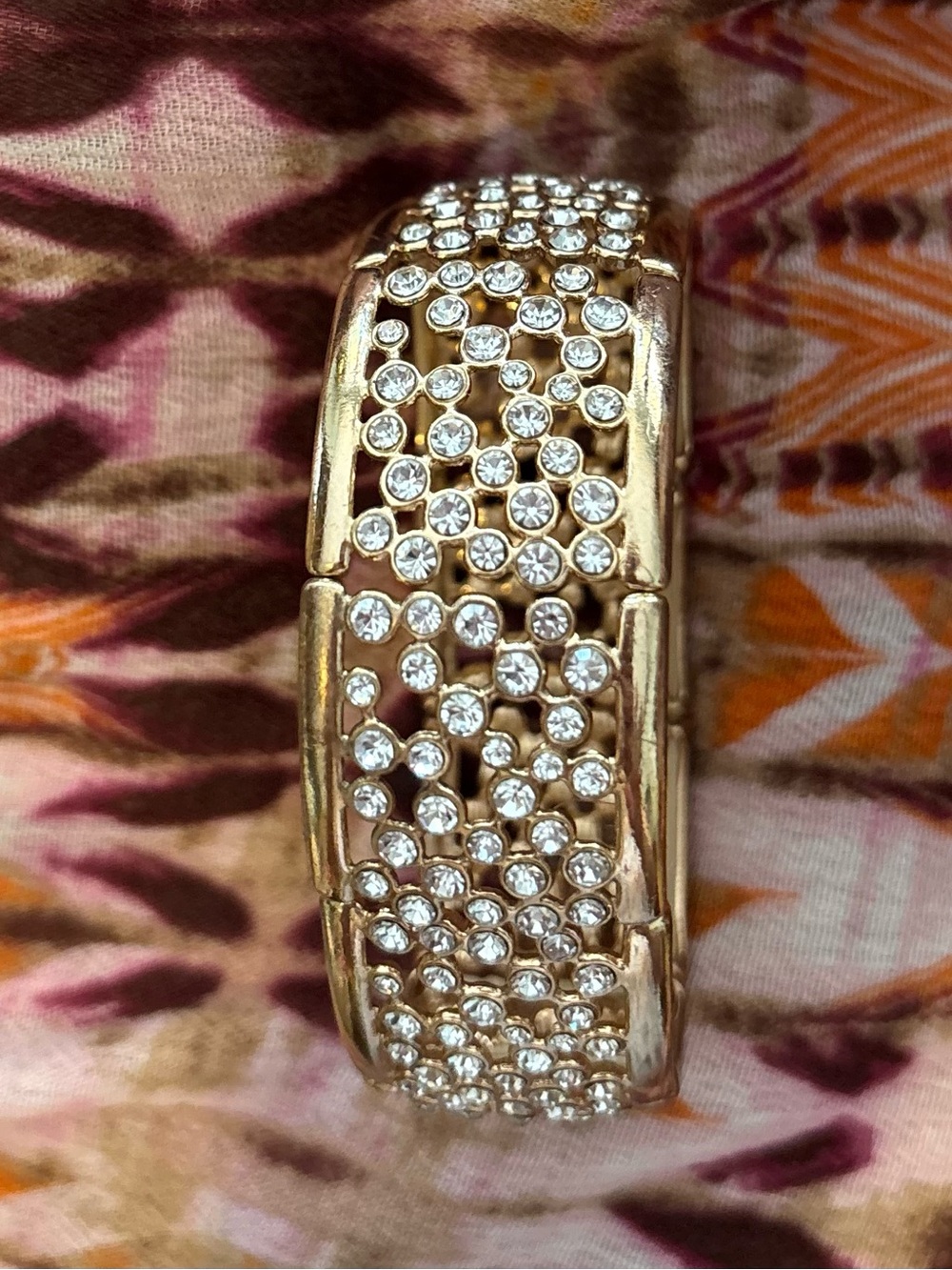 Gold Crystal Stretch Bracelet - Women Jewelry